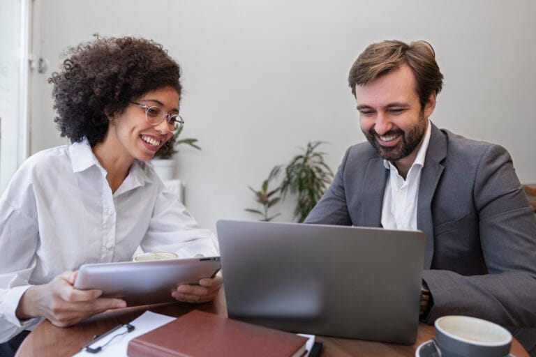business people working together