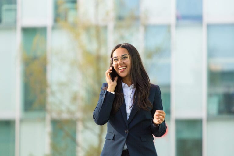 business woman on phone
